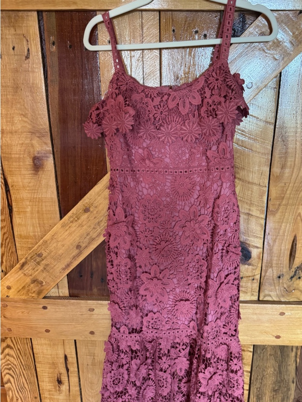 JUST ME NWOT Women's Floral Lace Spaghetti Strap Dress -